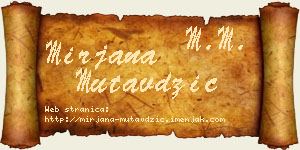 Mirjana Mutavdžić vizit kartica